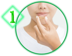 Coloque 1capsula vaia oral do produto diretamente na sua boca, copo com água ou bebida de sua preferência.
